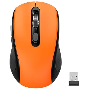 Wireless Mouse With Side Buttons Suitable for Laptops PC Chromebook Mac MacBook Silent Mouse with USB Nano Receiver