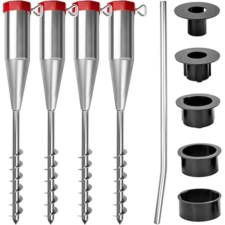 Novatool Bodenhülse Sonnenschirm - Eindrehbar 40cm Für Strand Camping