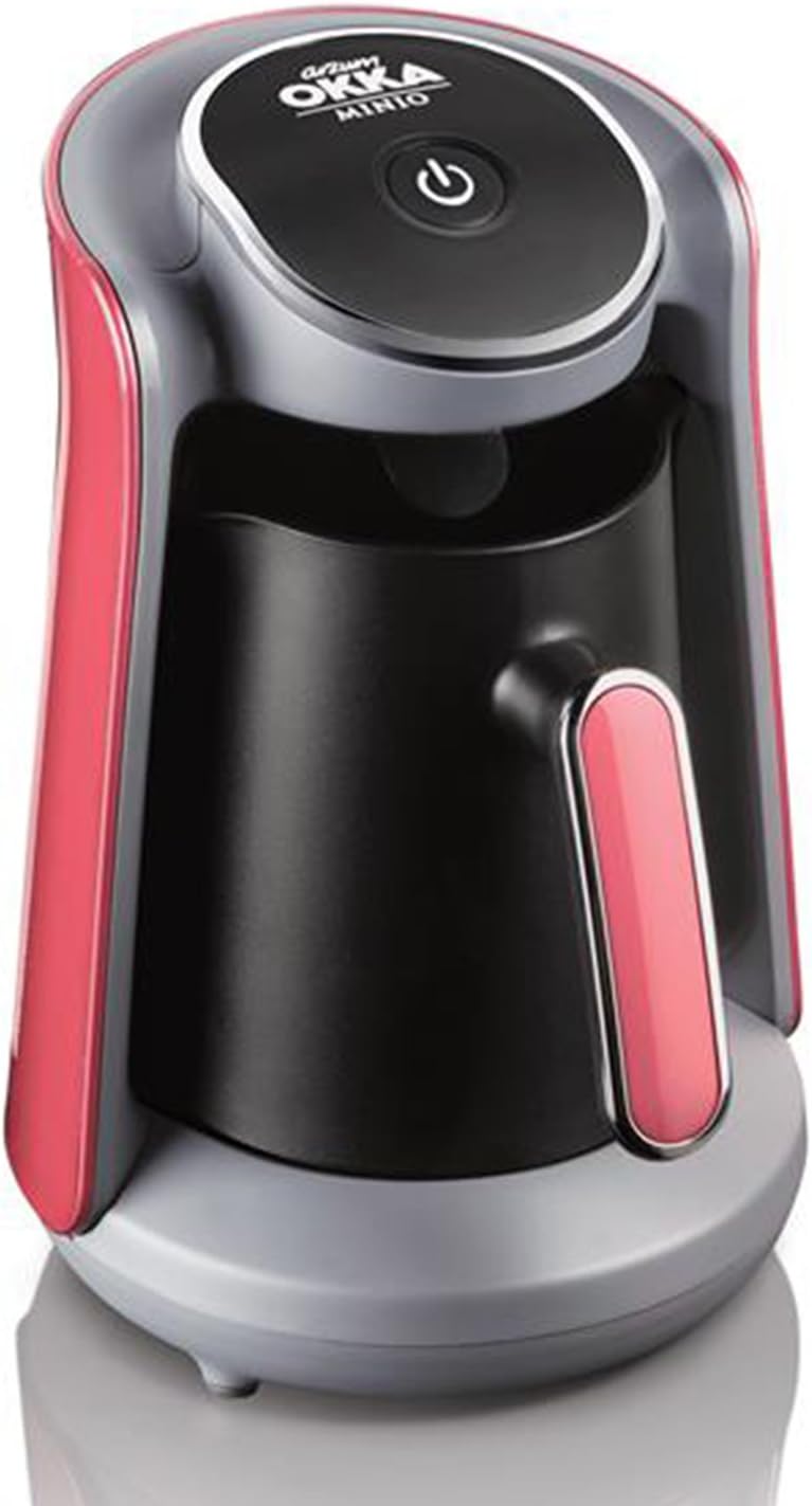 Arzum Okka Mino Mocha Machine Turkish Coffee Turkish Mocha Coffee Machine 1-4 Cups 480 W, Colour: Pink