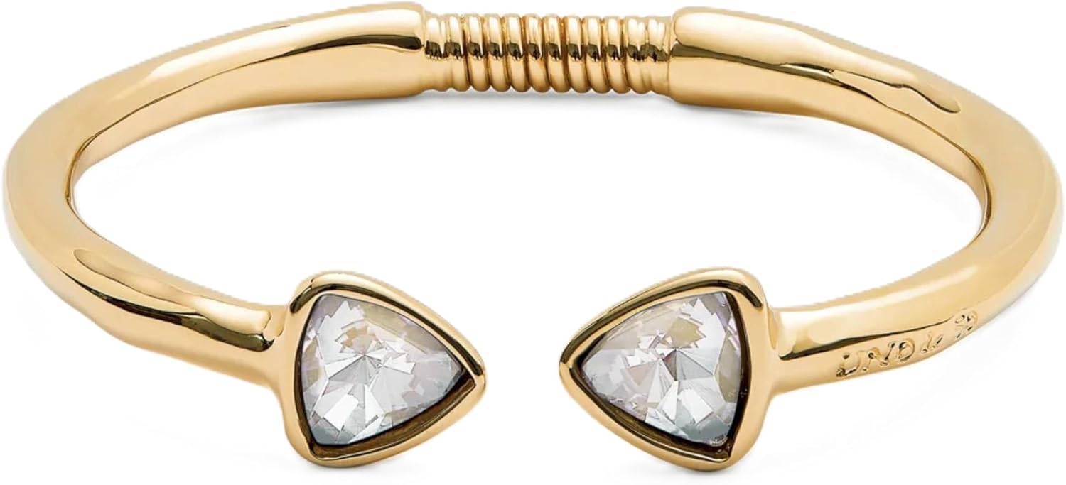 Uno de 50 18K Gold-Plated Crystal Bracelet, Multicolored Faceted Crystal, Rigid Design, SER CAMALEONICA