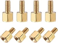 Vista 13 de uxcell M2.0.197x0.157 in+0.157 in macho-hembra latón hexagonal PCB placa base separador separador para FPV Drone Quadcopter, computadora y placa