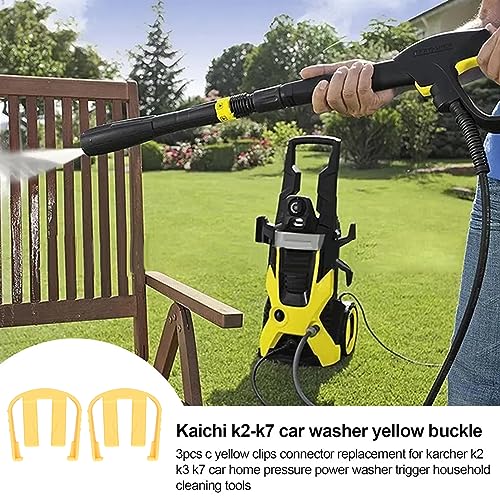 Zerodis Car Washer C Clip, Car Wash Machine Quick Connector Buckle Pressure Washer Replacement Part for Karcher K2 K3 K7 (Yellow) - Image 4