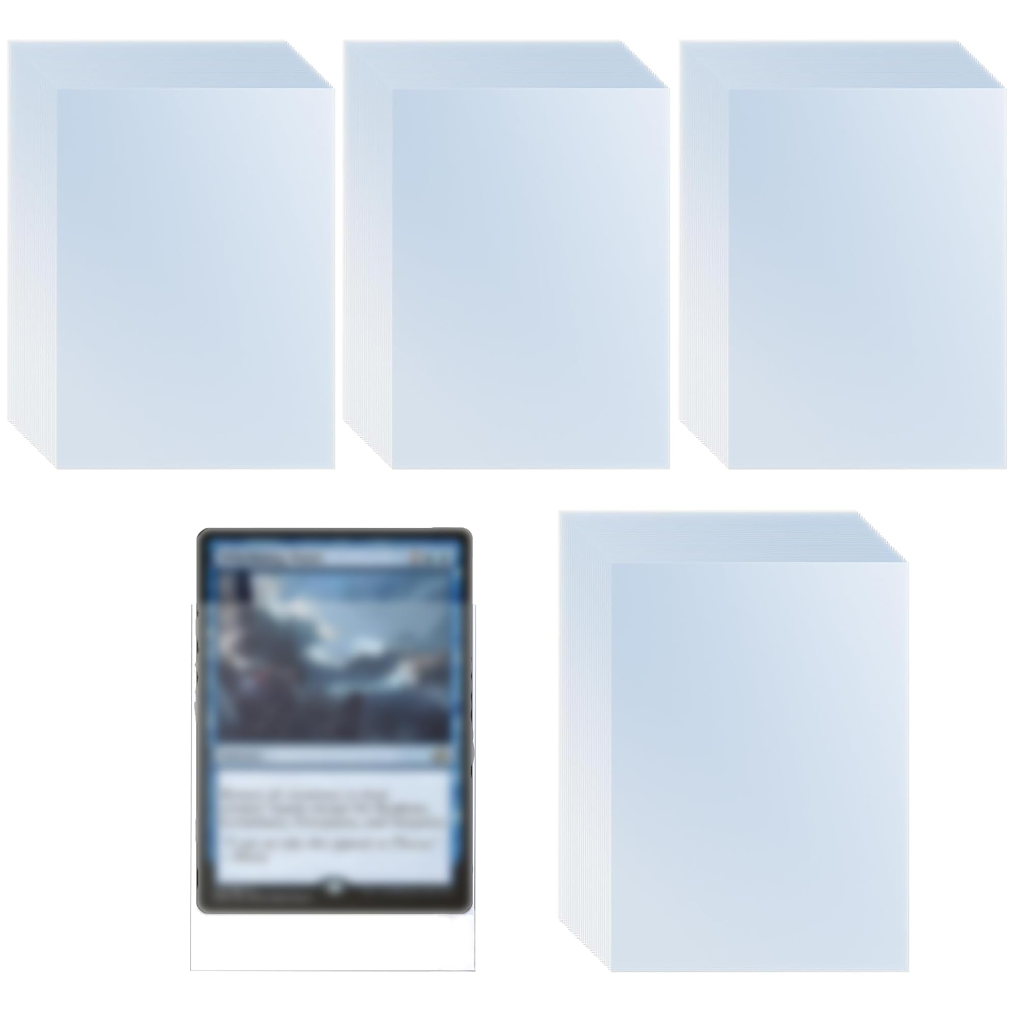 400 PCS Clear Sleeves,Standard Size 66x91mm, Trading Card Protector,Perfect Fit Inner Penny Sleeves Ideal for Double-Sleeving