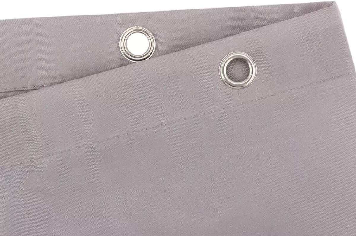 Shower Curtain Waterproof Resistant Bathroom Polyester Fabric Curtains with 12 Hooks, Washable & Opaque Bathroom Curtain, 71x78.7 Inches (Grey)