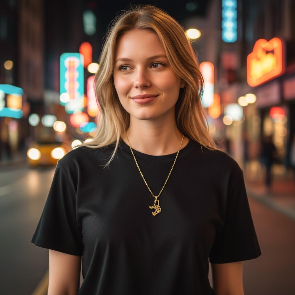 18K PVD Gold Plated Stainless Steel Dog Pendant Necklace, 45cm Chain with 5cm Extension, Fashion Jewelry - Image 5