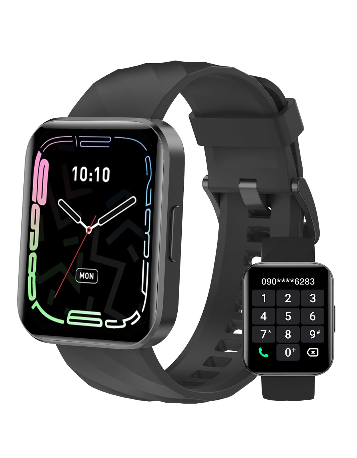 Dakofied スマートウォッチ iPhone対応 アンドロイド対応 Bluetooth通話 歩数計 Line通知 レディース メンズ 腕時計 Smart Watch 1.85インチ画面 100+種類運動モード 長持ちバッテリー 技適認証済み