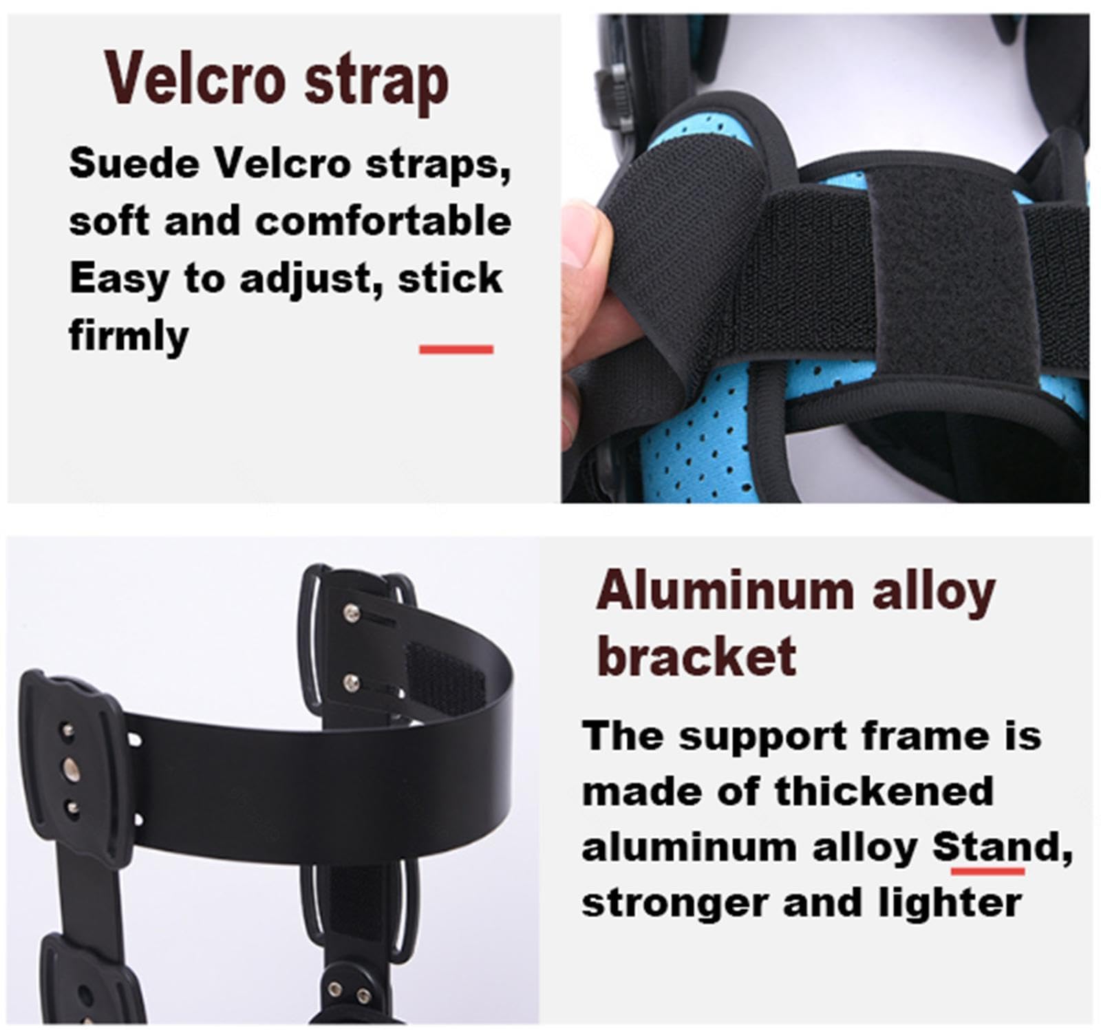Rodillera Ortopédica con Bisagras ROM Inmovilizador de Rodilla con Diales de Bloqueo y Estabilizadores Laterales, Abrazaderas de Pierna Ajustables Para Dolor de Rodilla, Artritis, ACL, PCL,Right-L