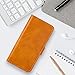UOGNADGD Leather Flip Cover Compatible with Oppo Reno 15 Pro Mini 5G Wallet Case with Card Slots, Magnetic Closure, Stand Function, RFID Shockproof Folio (Lightbrown)