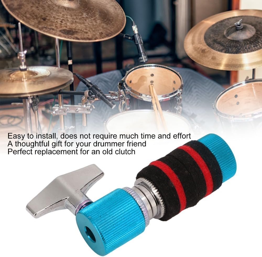 Hi-hat Clutch Cymbal,Aluminum Alloy Clutch for Standard Hi-Hat Stands, Fits 6-7mm Rods,Jazz Drum Parts Accessories(Blue)