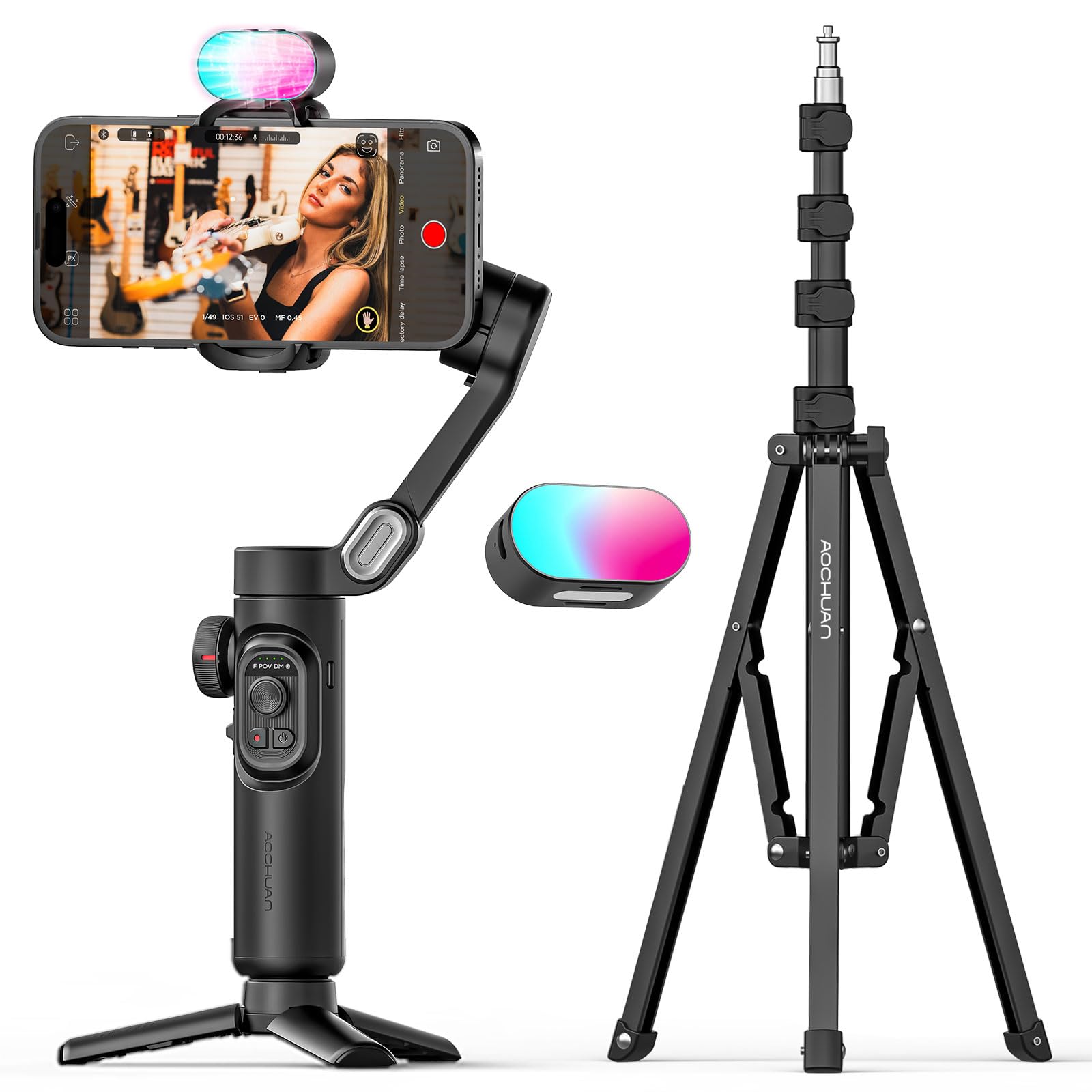 ビデオカメラ Smartphone Gimbal Amazon.com: Gimbal Stabilizer Smartphone for iPhone Video w