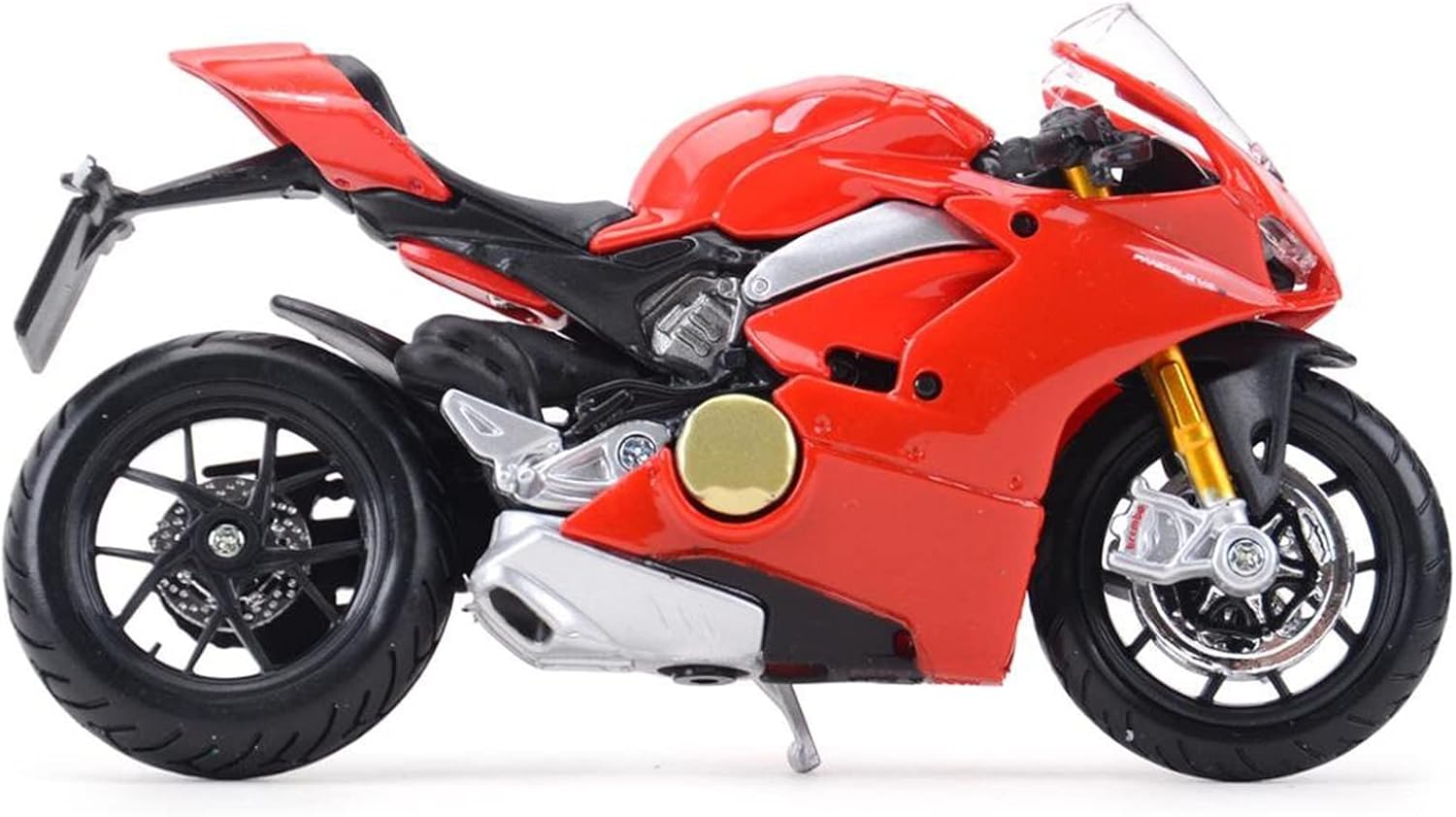 HTASFCI Motorcycle Model for Ducati Panigale V4 1:18 Scale Simulation Vehicle Model Motorcycle Die-cast Model Men's Gift Vehicle Ornaments Home Decoration Biker Street Bike Replica