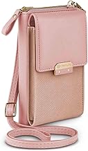 ONEFLOW Bliss Purse for Motorola Edge 60 Fusion, Women's Mobile Phone Shoulder Bag with Purse and Mobile Phone Pocket, Small Handbag, Rose Pink