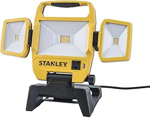 Stanley 5000-Lumen LED Work Light with Stand Provides Ample Lighting with its Long-lasting Integrated LED 4000K 50W Outdoor Lighting