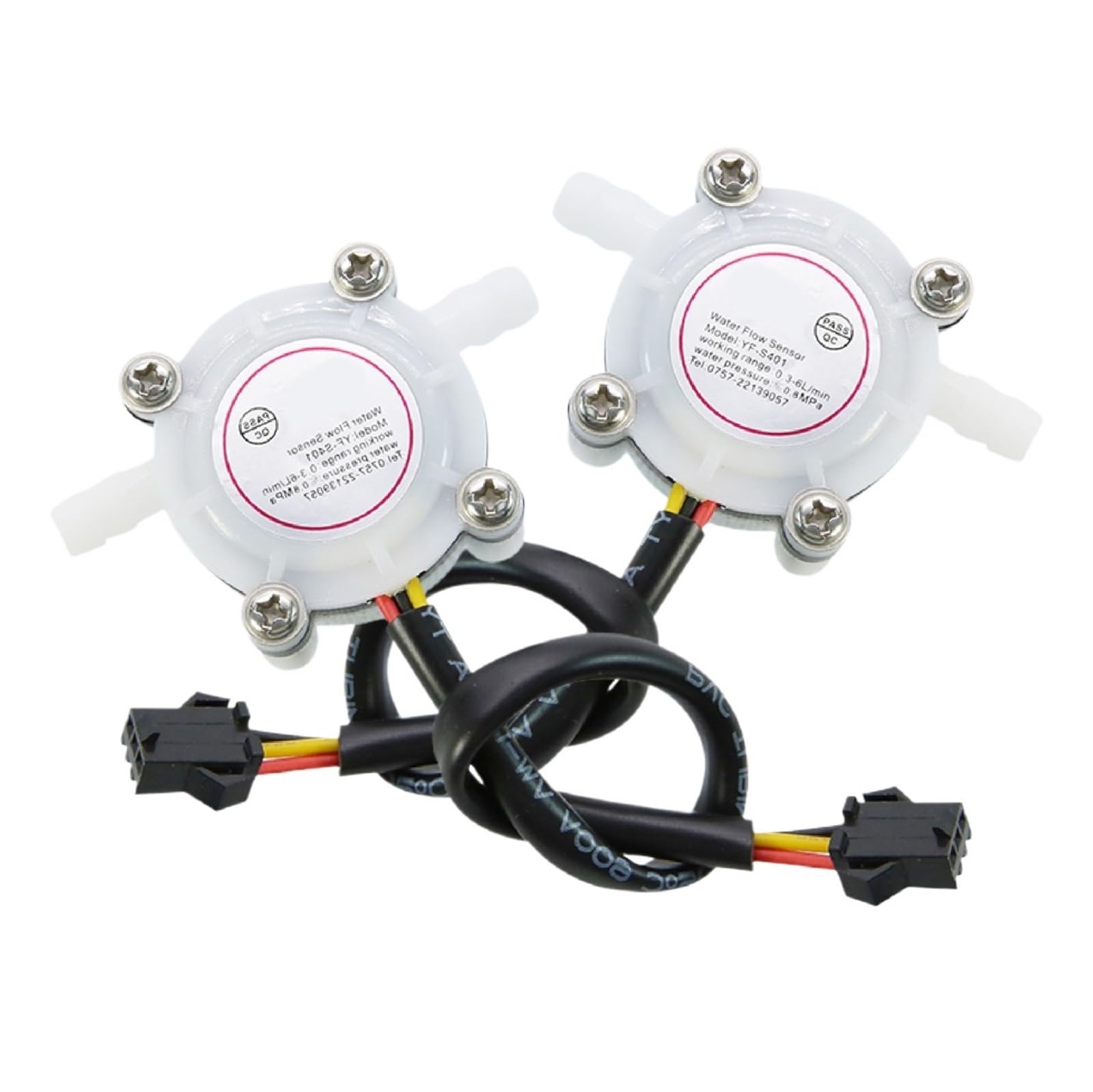 JJKKOZVQF 1pcs YF-S401 / YF-S402 Water Flow Sensor G1/2 G3/4 Inline Liquid Flow Meter 5V(YF-S402)