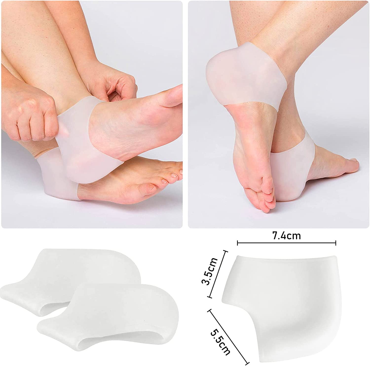 Solette magnetiche massaggianti Cuscinetti in Gel for Talloni, Nuovo Materiale Ideale for dolori al Tallone, Talloni secchi e screpolati, tendinite d'Achille, for Uomini e Donne.(Skin)