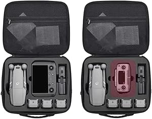 Yangers EVA Hard Shell Carrying Carry Case for DJI Mavic 2 Pro/Zoom/Enterprise Drone, Remote Controller, 3 Batteries, Charger & Accessories – Protective Travel Bag with Shoulder Strap