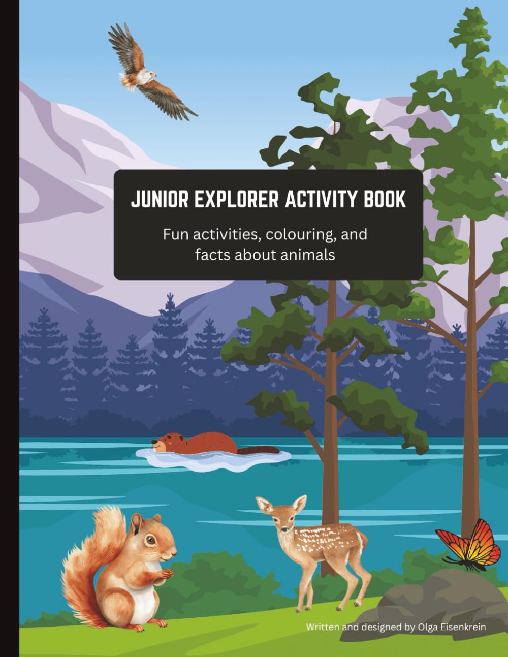 Junior Explorer Activity Book, Educational animal and nature activities, colouring book, for ages 6-12, cute, 51 pages