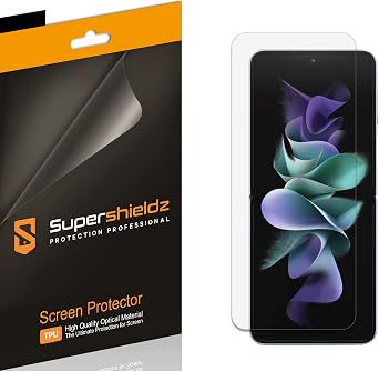 Supershieldz 2 Pack Designed for Samsung Galaxy Z Flip 4 5G Screen Protector, High Definition Clear Shield TPU