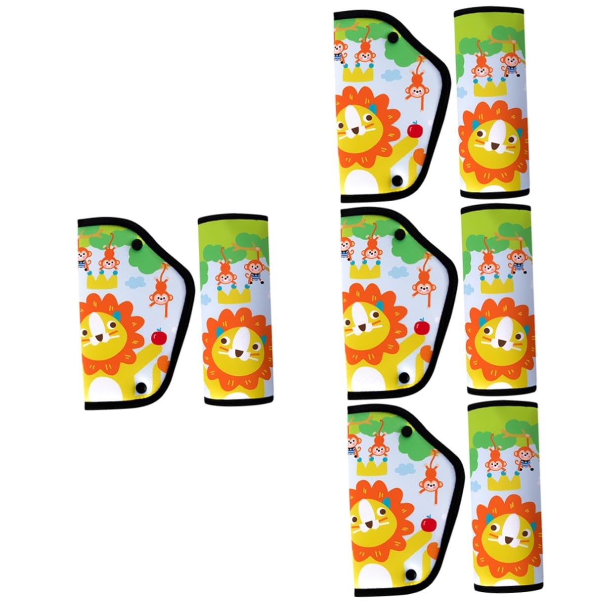 MAGICLULU 4 Set Cuscino Protettivo per Cintura Sicurezza per Imbottitura e Design Carino per Comfort Adatto per Diverse Età Facile da Installare e Sicuro Durante