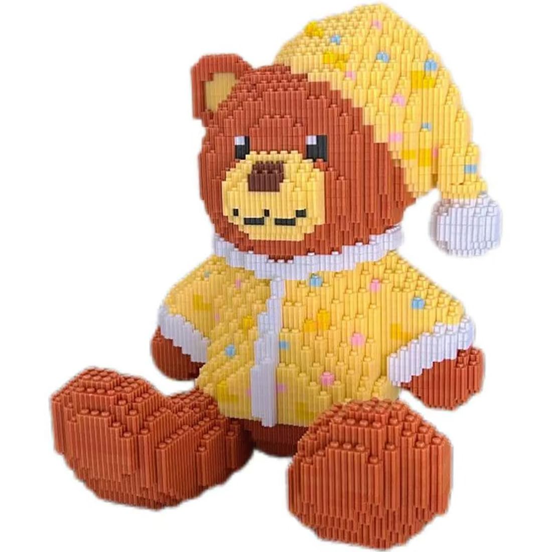 Pajama Bear Micro Building Blocks Set, 1800PCS DIY Mini Modular Building Blocks Architecture Toy Model, Gifts for Teenagers and Adults 16+