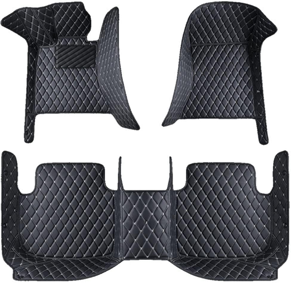 Full Coverage Leather Car Floor Mats for Subaru Outback 2004-2006,Non-slip Backing All Weather Waterproof Full Coverage Protection Car Mats,D/Black+Beige