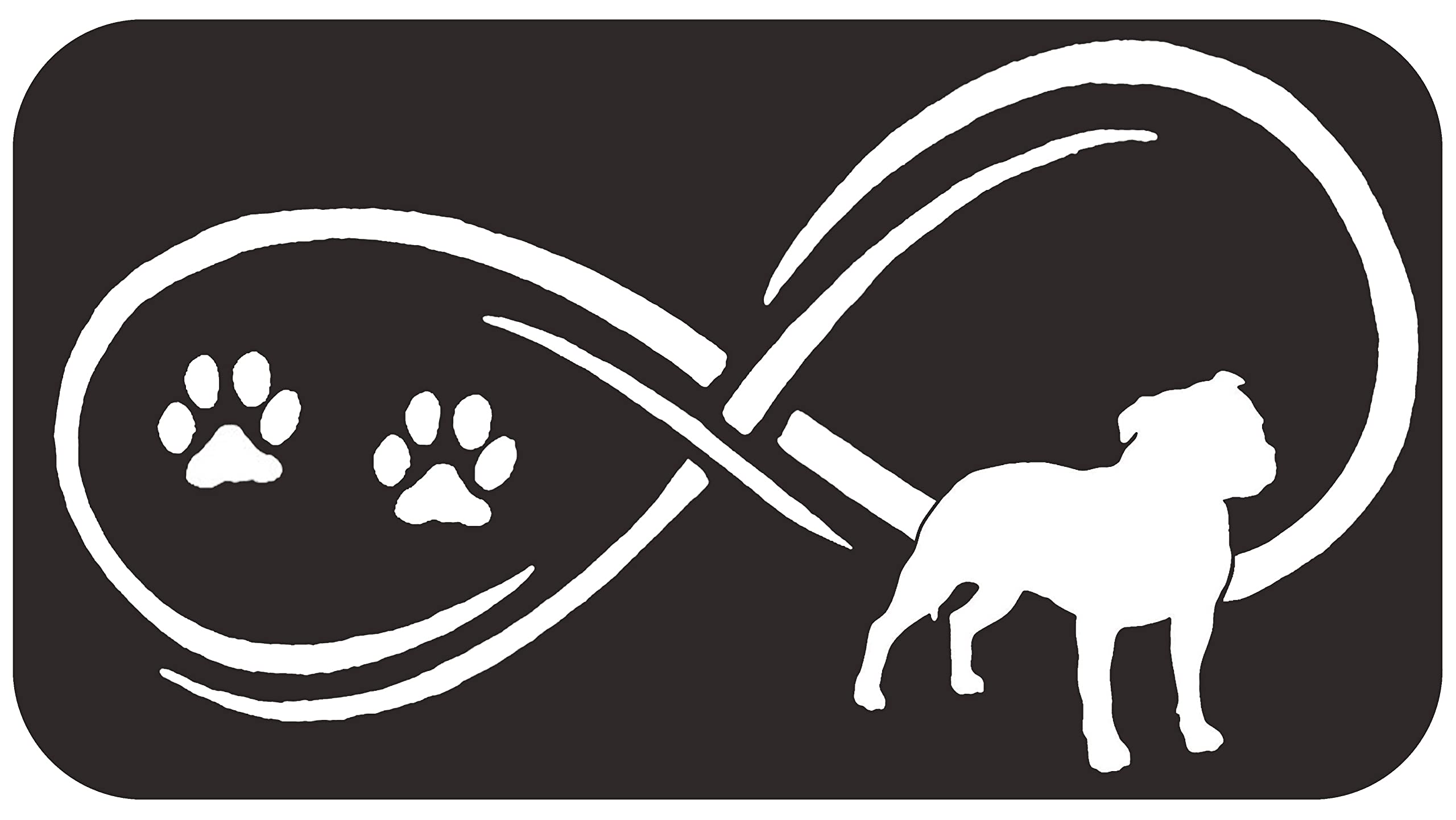 Staffy Infinity Staffordshire Bull Terrier Decal Sticker 7.0 Inch D1104