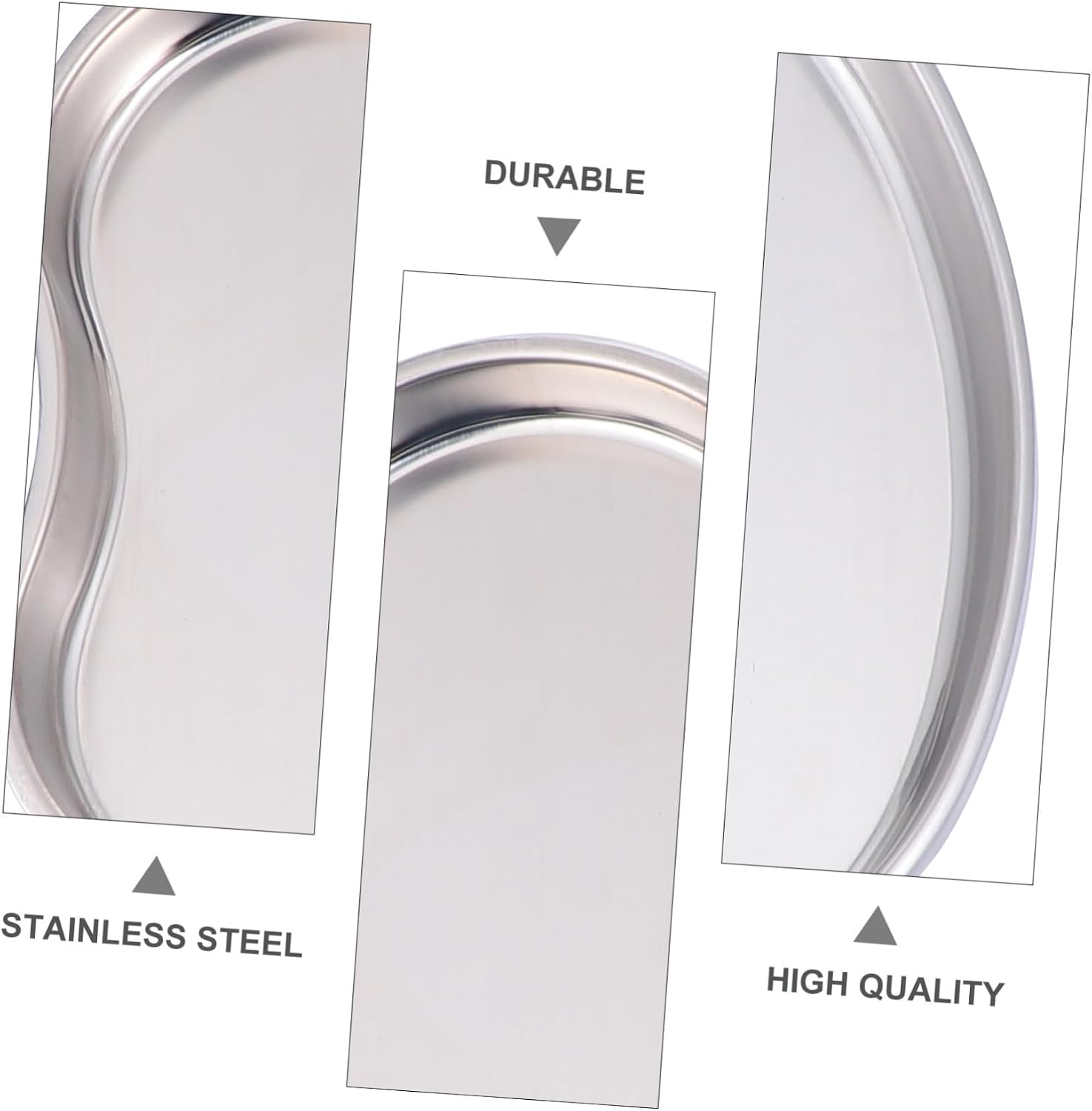 3pcs Stainless Steel Instrument Trays Emesis Basins for Use Easy to Clean Sanitary Kidney Bowls Small Medium Large and Polished Design