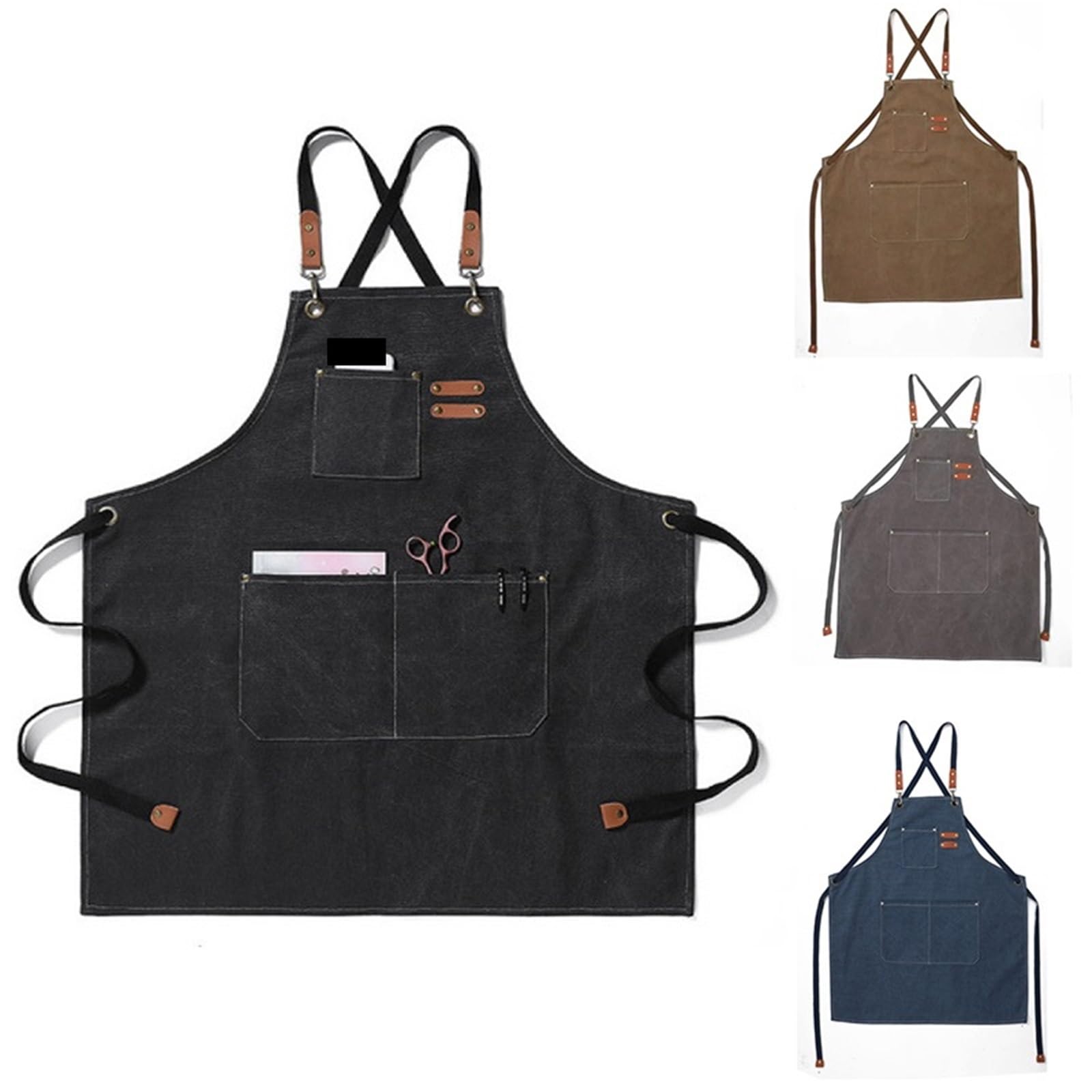 Tablier générique homme femme tabliers en toile vêtements de travail Pour Bricolage