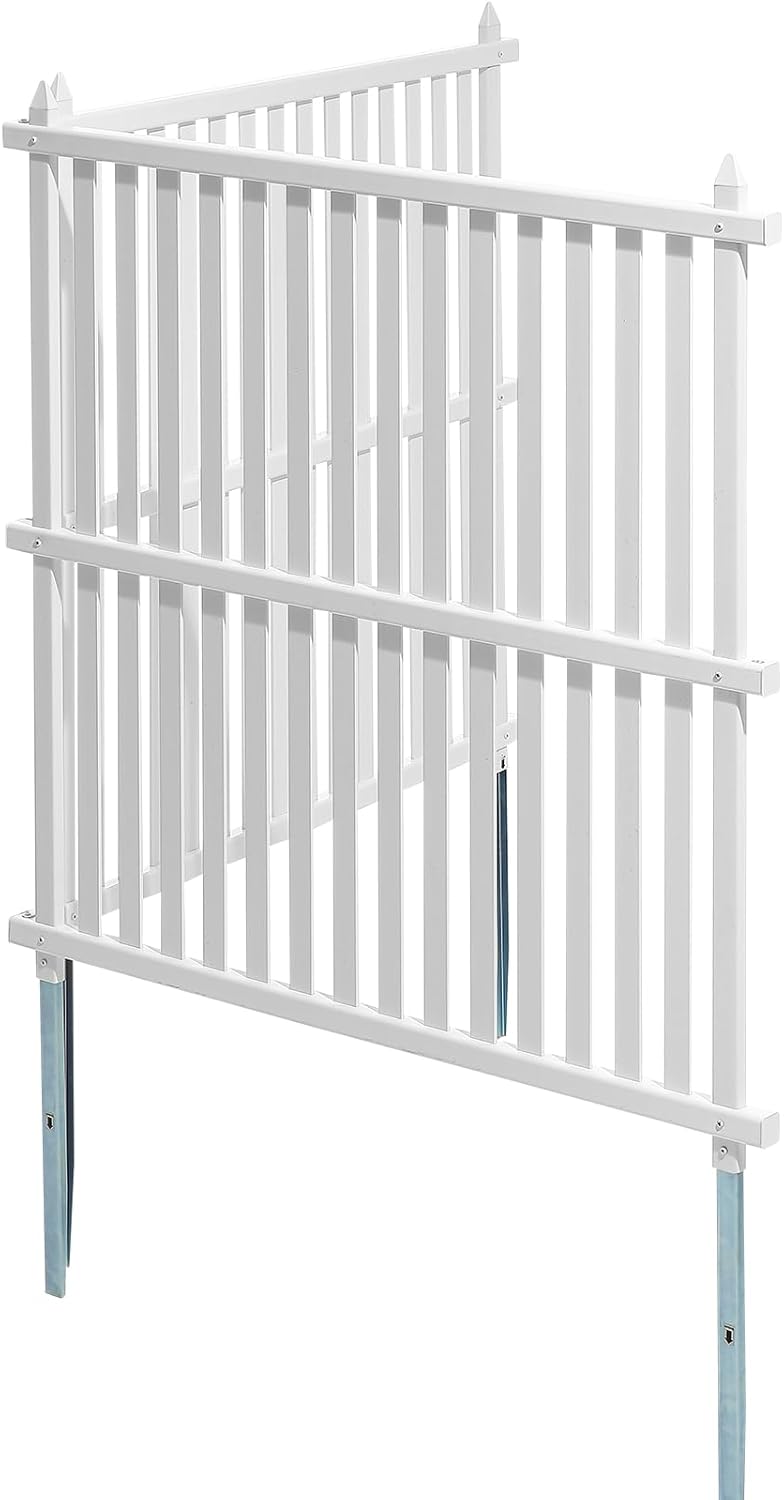 VEVOR privacy fence panels enclosing an outdoor air conditioning unit