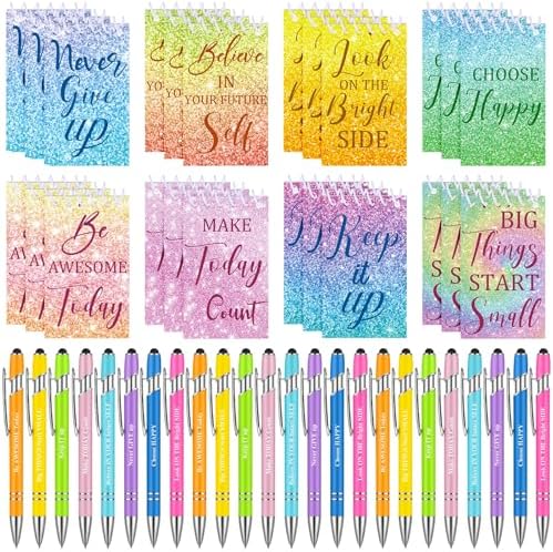Supervitae 48 Pcs Bulk Motivational Pens Inspirational Notepads G...