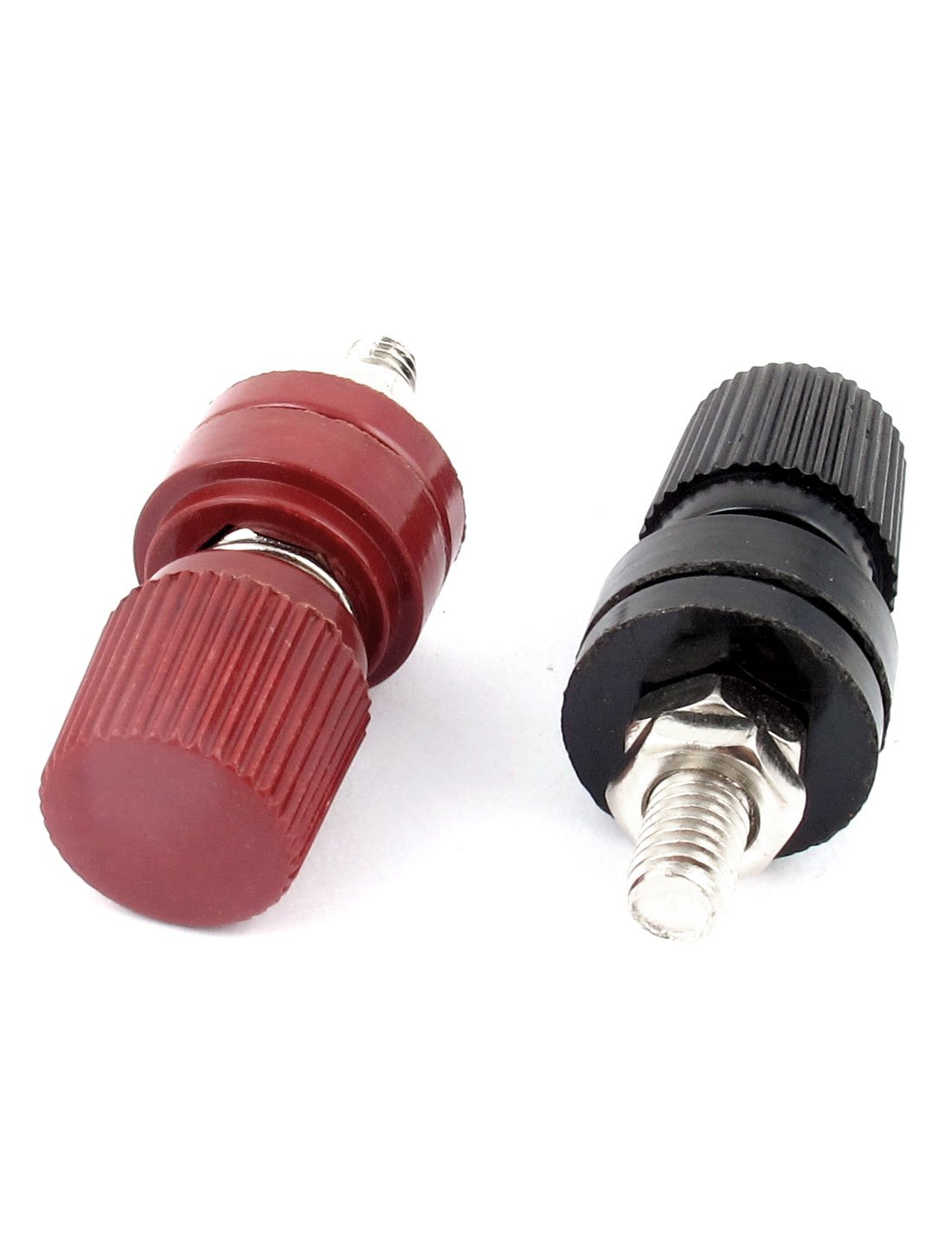 Aexit Plastic Shell Audio & Video Accessories 6MM Male Thread Diameter Binding Post Red Connectors & Adapters Black 8Pcs