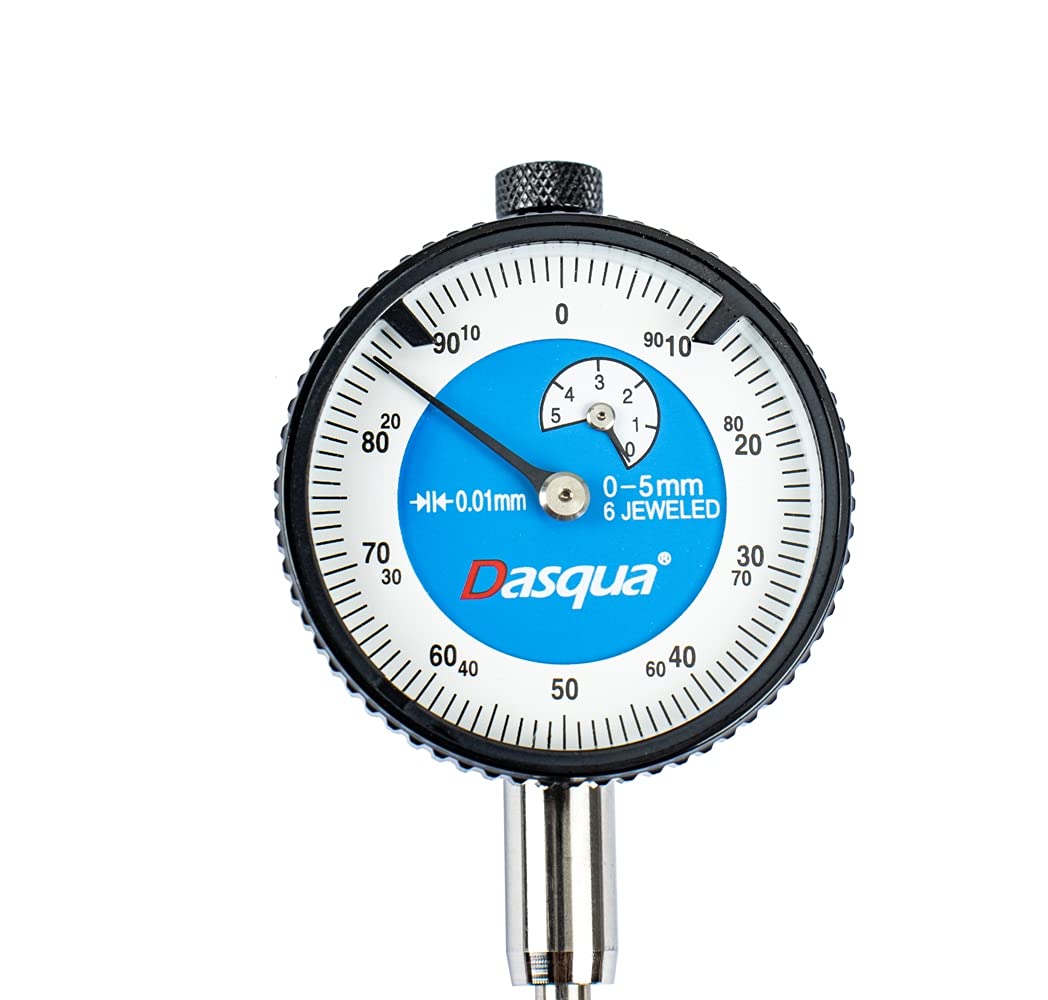 Dasqua 5121-1102 0-5Mm Flat Back Mini Metric Dial Indicator