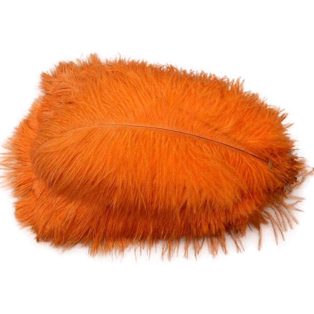 Plumes d'autruche orange 20-25 cm naturelles pour réussir vos centres de table sans effort