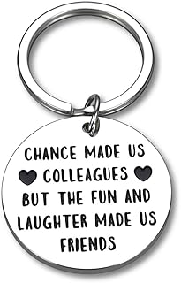 Coworker Leaving Gifts Colleague to Friend Keychain Going Away Appreciation Goodbye Farewell Keyring for Boss Lady Women Men Him Her Resignation Retirement Birthday Christmas Friendship Presents, Silver, Small
