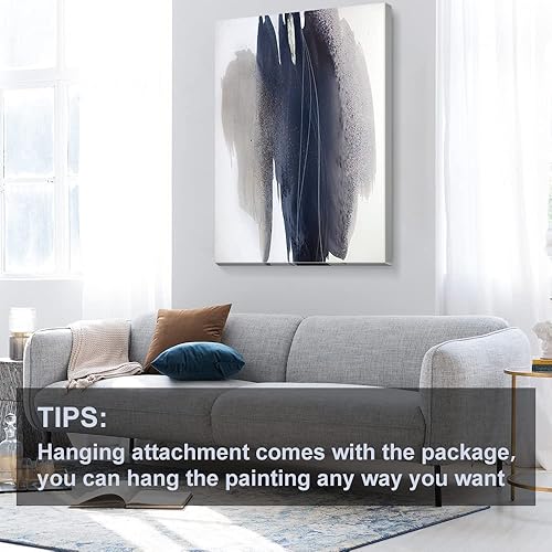 Miniatura 393 de Lienzo artístico para pared, pinturas de arte abstracto, fantasía azul, grafiti colorido sobre fondo blanco; decoración artística moderna para sala