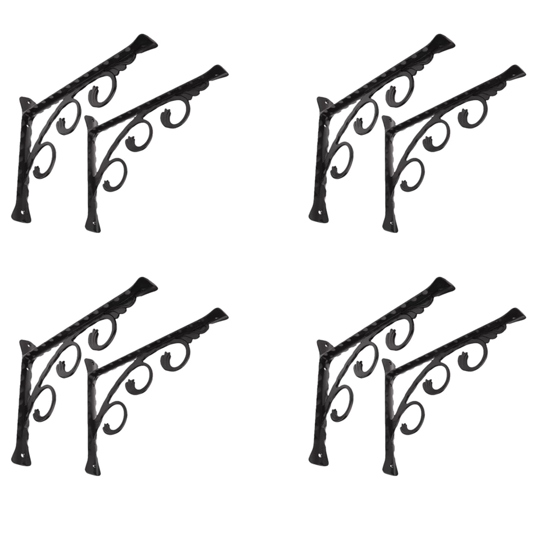 Hndhbfgrt 8Pcs Wall Mounted L Shaped Angle Bracket Multifuntional Brace Shelf Brackets Decorative Shelf Brackets Wall Brackets S