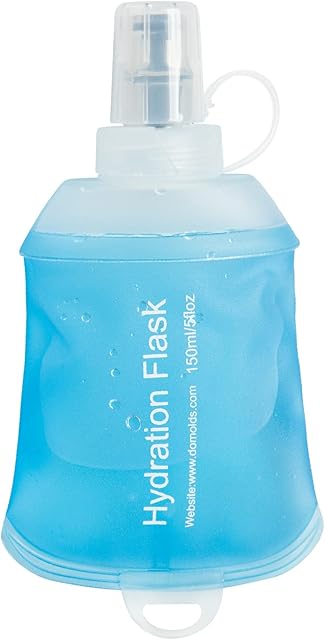 GYGYL 150ML Soft Flask Running Water Bottles,TPU Collapsible Running Hydration Flask for Hydration Pack Hiking Cycling Climbing