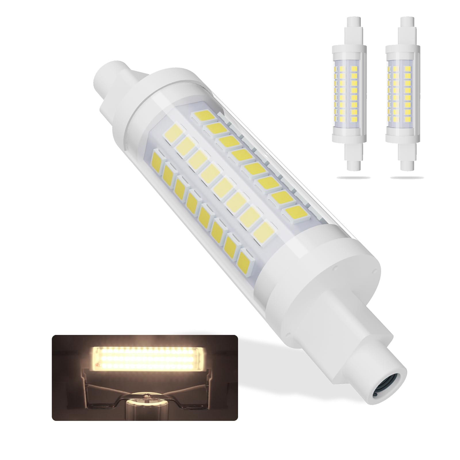 R7S LED 78 mm, Natural White 4000K 7W LED Bulbs R7S 700LM AC 190-260V, Equivalent 70W Halogen Bulbs J78 R7S