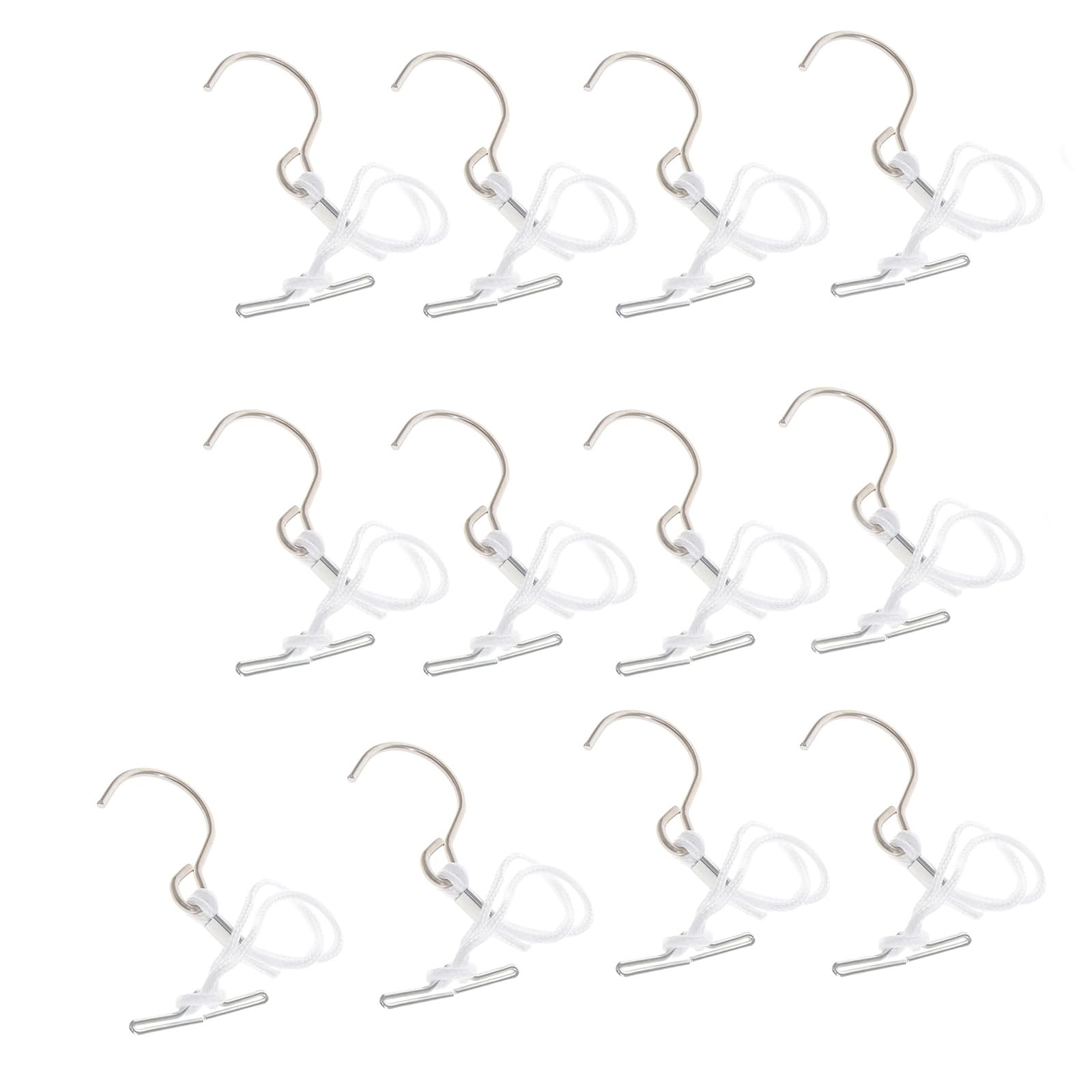 Tsophreniq 12Pcs Cord Hook Hanger Clothing Pattern Hooks with Nylon Rope for Dressmaking Fashion Designing Displaying Sewing Supplies