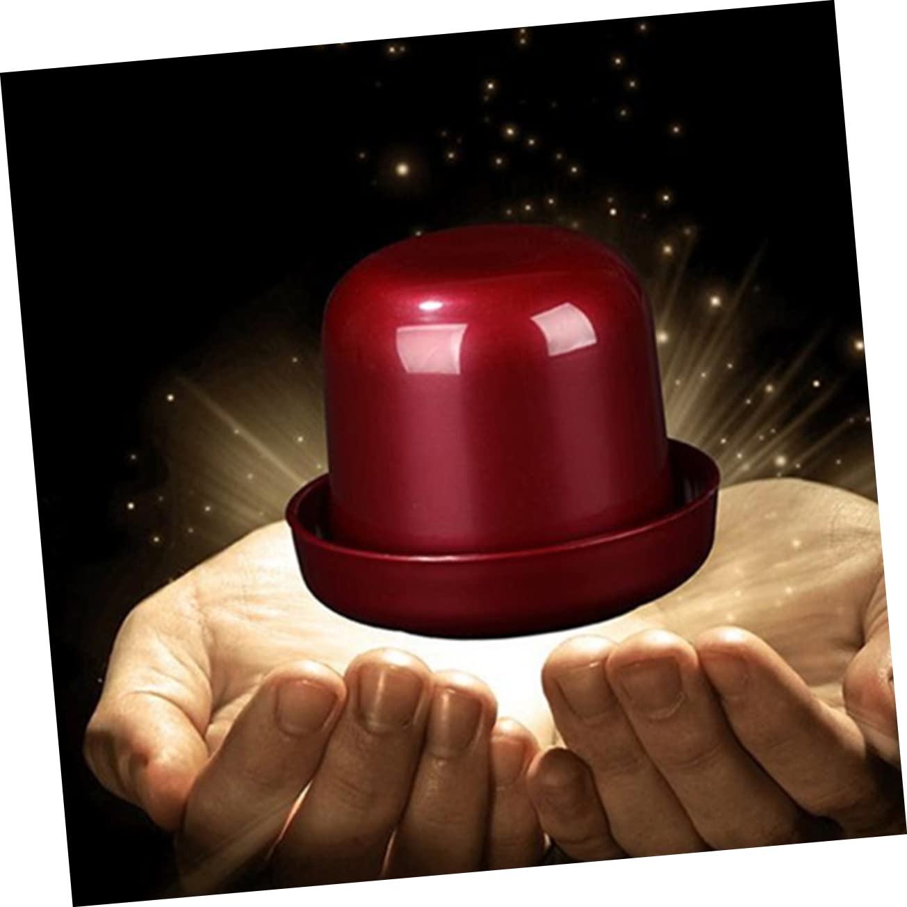 INOOMP 5set Di Dadi Da Gioco Con Bicchieri Spessi Resistenti Alle Rotture Scatola Anticheating Trasparente Per Giochi Da Tavolo Ktv Colori Nero Rosso Arancione Oro e Perla