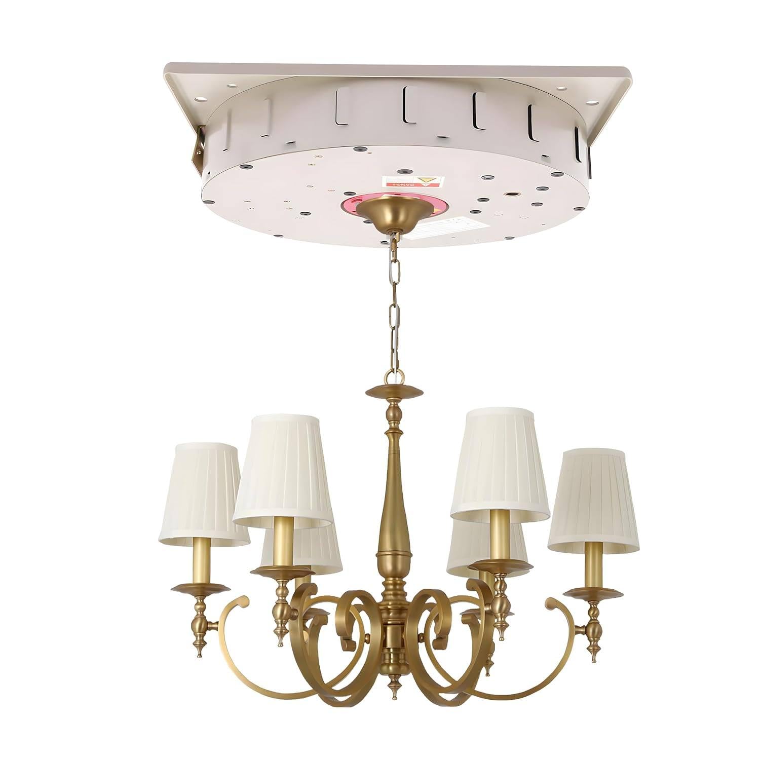 Jozyjul Multicolor Chandelier Hoist Lifter, Electric Chandelier Lifter System With Remote Control,Wall Switch, Ceiling-Mounted Pendant Lamps Lift For Villas & High Ceilings 100Kg