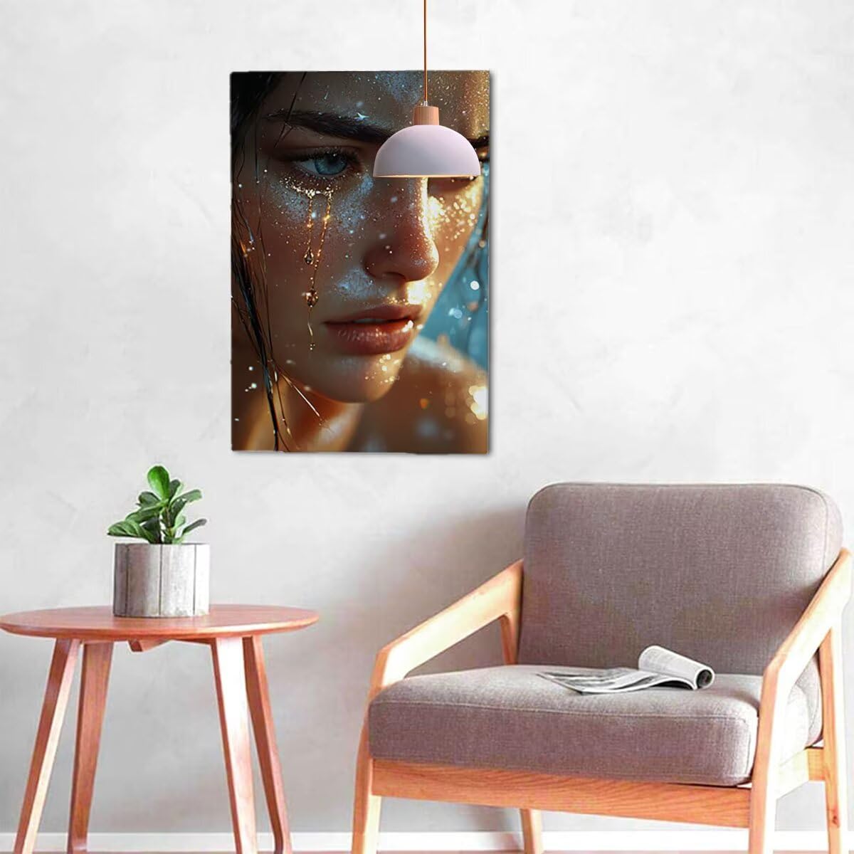 Diamond Painting XXL 70 x 90 cm, zestaw do majsterkowania dla dorosłych, 5D "zrób to sam", obraz diamentowy dla dzieci, dekoracja pokoju, Halloween, Boże Narodzenie (kobiety), D-20