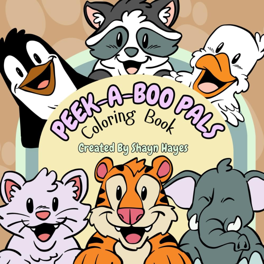 Peek-A-Boo Pals: Children's Coloring Book I Animal Coloring Book For kids I Simple, Fun & Easy Coloring Pages