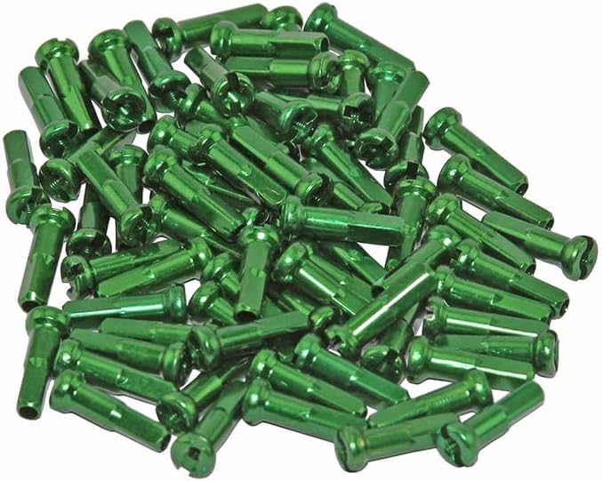 Lowrider Bike Alloy Spokes Nipples/16mm 14g Green Pack of 72.