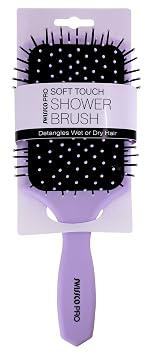 Swissco Soft Touch Paddle Shower Hair Brush Pale Purple Lavender