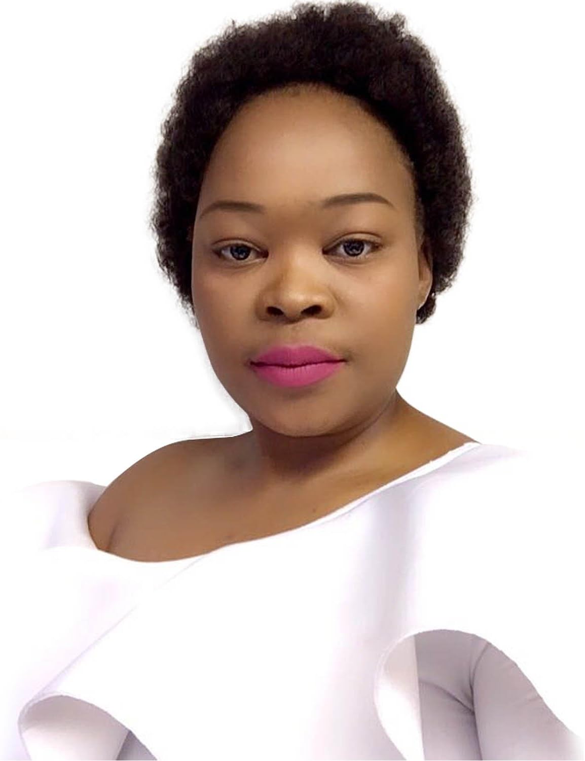 Human Hair Short Curly Afro Wig African American Super Fluffy Wigs For Black Women 2inch (#1B Natural Colour) (#1)