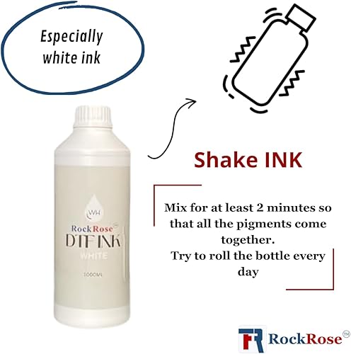 Miniatura 4 de RockRose Repuesto de tinta de transferencia negra DTF - Botella de 16.9 fl oz para películas de transferencia de calor e impresoras DTF