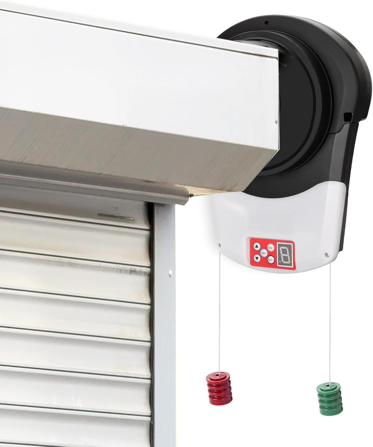 Automatic Roller Door Opener,2 Remotes Commercial Garage Farm Warehouse Electric Roller Shutter Door Opener with 800N Powerful Motor 22M² Roller Shutter