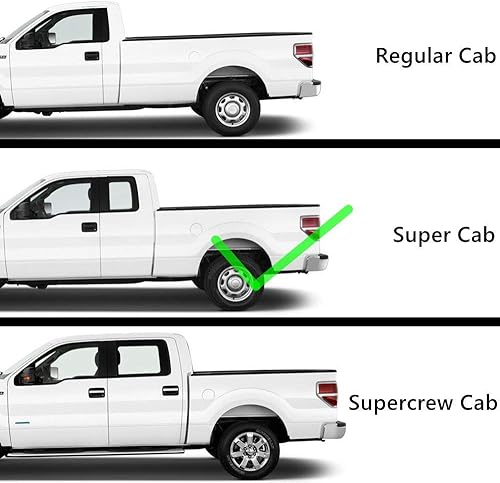 Miniatura 5 de Estribos cromados de 6 pulgadas compatibles con Ford F150 2015-2023, Ford F250 F350 Super Duty Super Cab Extended Cab Side Step Nerf Bar