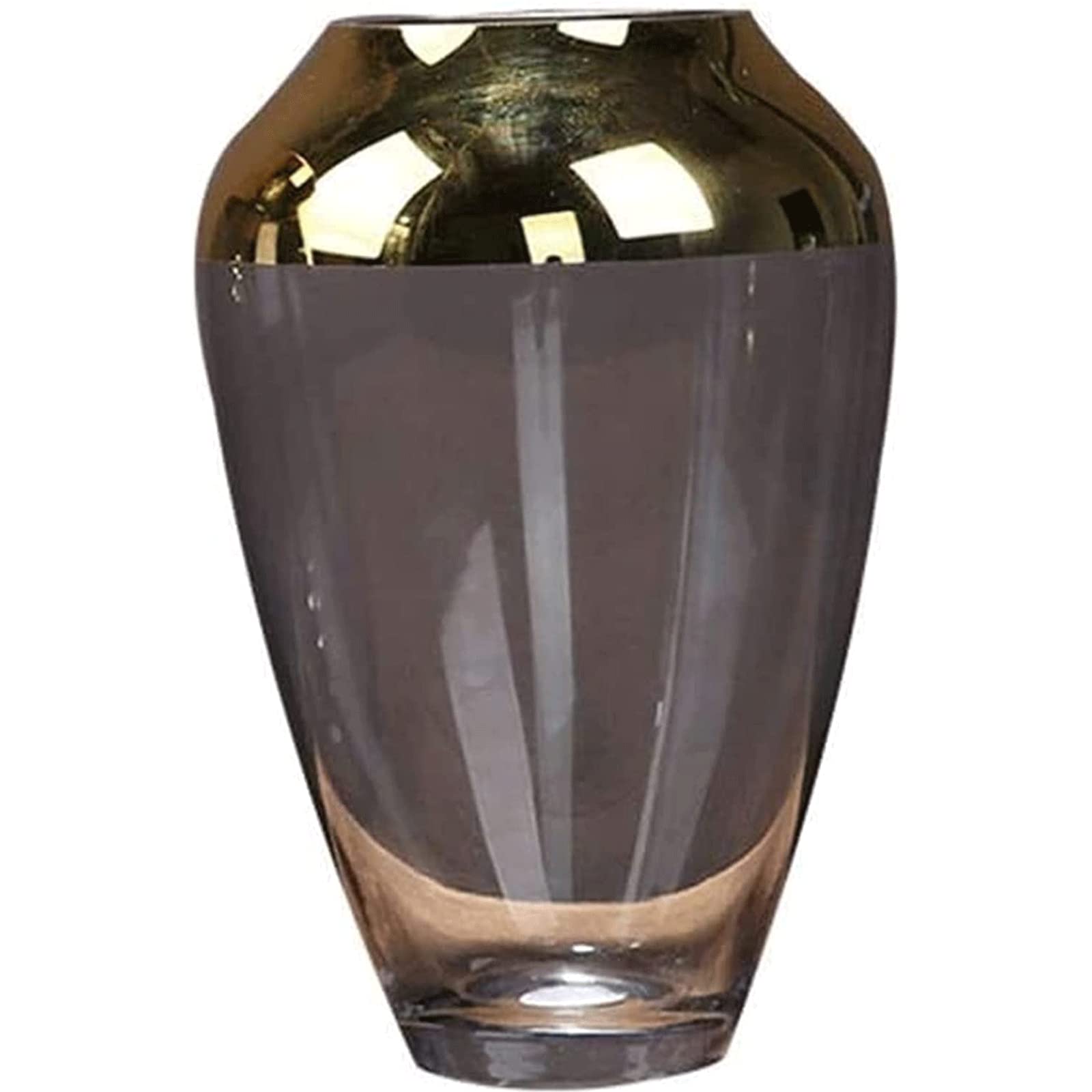 Ngdfgr As Known Fashion Creative Light Luxury Vase Transparent Glass Flower Vases European Style Entryway Mantel Dried Flower Vase Eclectic Flowerpot Decoration (A),A